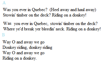 Donkey Riding, Lyrics