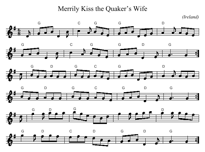 Merrily Kiss the Quaker's Wife